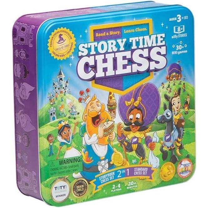 image:imageStory Time Chess Chess Sets for Kids Kids Chess Set Chess Game Toddlers Learning Games for Kids Chess Sets for Boys amp GirlsChess Tin