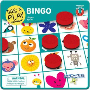 PlayMonster Take ‘N Play Anywhere — Checkers — Magnetic Travel Game — Fun on The Go! — for Ages 4+(Bingo)
